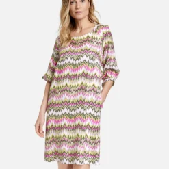 Gerry Weber Jurk Groen/roze -Exporteren Mooie Look Winkel gerry weber jurk groen roze 2