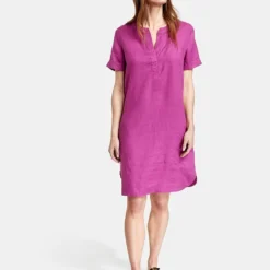 Gerry Weber Linnen Jurk Paars -Exporteren Mooie Look Winkel gerry weber linnen jurk paars 2
