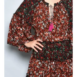 Jurk Bruin/zwart/beige -Exporteren Mooie Look Winkel h h g jurk bruin zwart beige 3