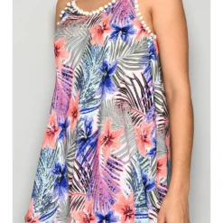 Jurk Groen/paars/abrikoos -Exporteren Mooie Look Winkel h h g jurk groen paars abrikoos 3