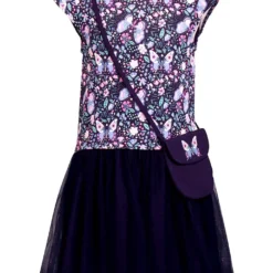 Jurk Donkerblauw/meerkleurig