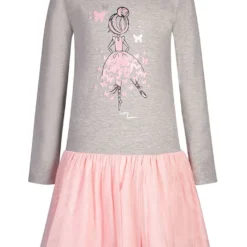 Jurk Lichtgrijs/roze