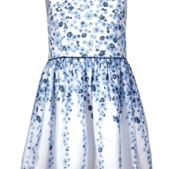 Jurk Wit/donkerblauw