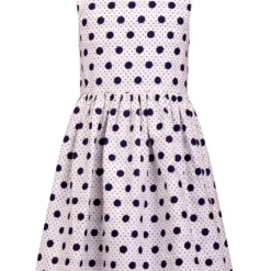 Omkeerbare Jurk Wit/donkerblauw