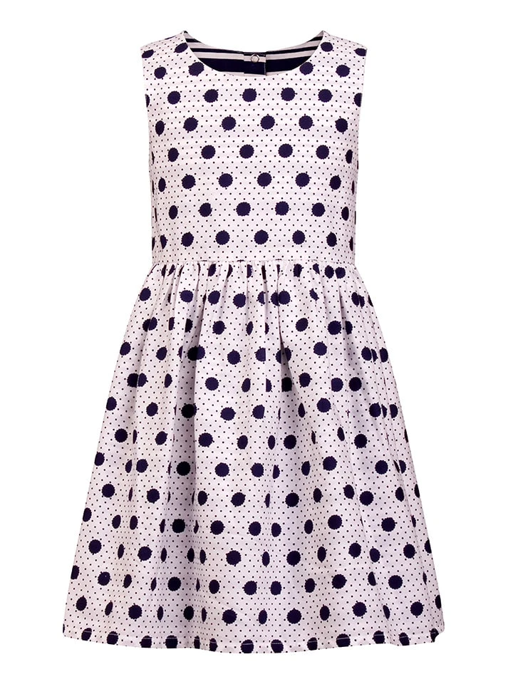 Omkeerbare Jurk Wit/donkerblauw