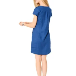 Heine Linnen Jurk Blauw -Exporteren Mooie Look Winkel heine linnen jurk blauw 3