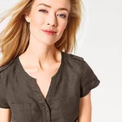 Heine Linnen Jurk Donkerbruin -Exporteren Mooie Look Winkel heine linnen jurk donkerbruin 5