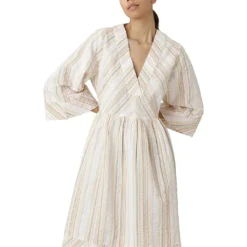 ILSE JACOBSEN Jurk "Amelia" Wit/beige/oranje -Exporteren Mooie Look Winkel ilse jacobsen jurk amelia wit beige oranje 2