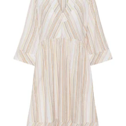 ILSE JACOBSEN Jurk "Amelia" Wit/beige/oranje