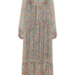 ILSE JACOBSEN Jurk "Cuba Mona" Turquoise/abrikooskleurig/geel