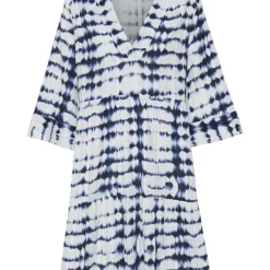 ILSE JACOBSEN Jurk "Vlera" Wit/donkerblauw