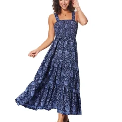 Jurk Donkerblauw/blauw