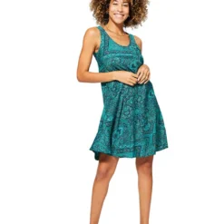 Jurk Groen/donkerblauw