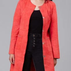 Leren Jurk Oranje -Exporteren Mooie Look Winkel isaco und kawa leren jurk oranje 2