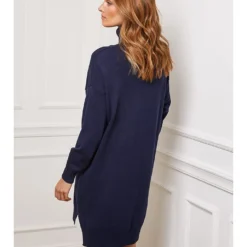 Gebreide Jurk "Abufera" Donkerblauw -Exporteren Mooie Look Winkel josefine gebreide jurk abufera donkerblauw 2