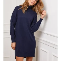 Gebreide Jurk "Abufera" Donkerblauw
