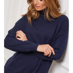 Gebreide Jurk "Abufera" Donkerblauw -Exporteren Mooie Look Winkel josefine gebreide jurk abufera donkerblauw 3