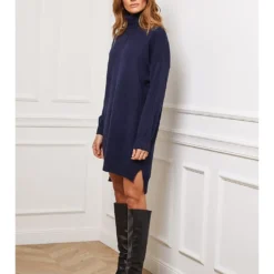 Gebreide Jurk "Abufera" Donkerblauw -Exporteren Mooie Look Winkel josefine gebreide jurk abufera donkerblauw 4