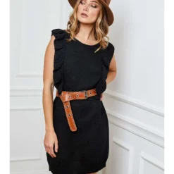 Gebreide Jurk "Corby" Zwart