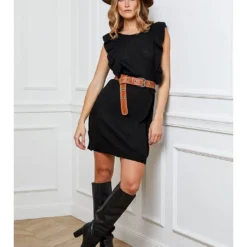 Gebreide Jurk "Corby" Zwart -Exporteren Mooie Look Winkel josefine gebreide jurk corby zwart 3