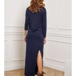 Gebreide Jurk "Dovel" Donkerblauw -Exporteren Mooie Look Winkel josefine gebreide jurk dovel donkerblauw 2