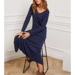 Gebreide Jurk "Dovel" Donkerblauw