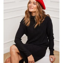 Gebreide Jurk "Felicidad" Zwart -Exporteren Mooie Look Winkel josefine gebreide jurk felicidad zwart 2