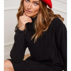 Gebreide Jurk "Felicidad" Zwart -Exporteren Mooie Look Winkel josefine gebreide jurk felicidad zwart 3