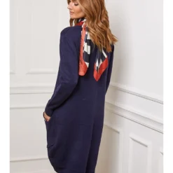 Gebreide Jurk "Goeland" Donkerblauw -Exporteren Mooie Look Winkel josefine gebreide jurk goeland donkerblauw 2