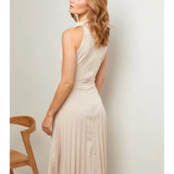 Jurk "Chinon" Beige -Exporteren Mooie Look Winkel josefine jurk chinon beige 2