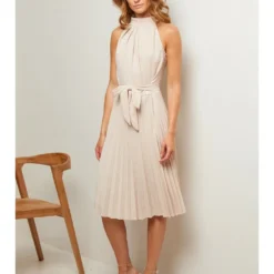 Jurk "Chinon" Beige -Exporteren Mooie Look Winkel josefine jurk chinon beige 4