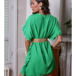 Jurk "Codji" Groen -Exporteren Mooie Look Winkel josefine jurk codji groen 2