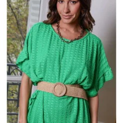 Jurk "Codji" Groen -Exporteren Mooie Look Winkel josefine jurk codji groen 3