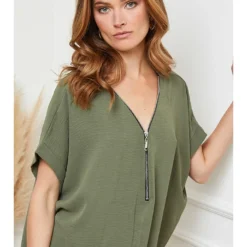 Jurk "Defne" Kaki -Exporteren Mooie Look Winkel josefine jurk defne kaki 3