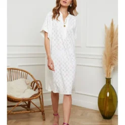 Jurk "Delia" Wit -Exporteren Mooie Look Winkel josefine jurk delia wit 4