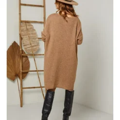 Jurk "Denton" Camel -Exporteren Mooie Look Winkel josefine jurk denton camel 2