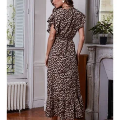 Jurk "Emilienne" Bruin -Exporteren Mooie Look Winkel josefine jurk emilienne bruin 2