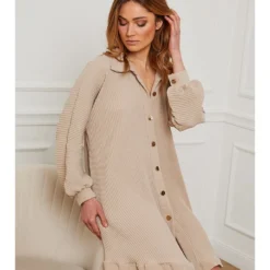 Jurk "Fabiano" Beige -Exporteren Mooie Look Winkel josefine jurk fabiano beige 2