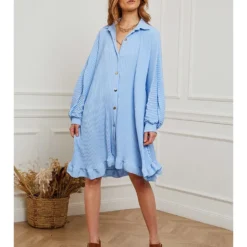 Jurk "Fabiano" Lichtblauw -Exporteren Mooie Look Winkel josefine jurk fabiano lichtblauw 4