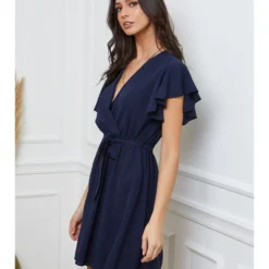 Jurk "Fallone" Donkerblauw -Exporteren Mooie Look Winkel josefine jurk fallone donkerblauw 2