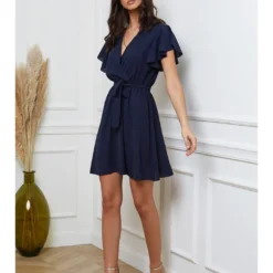 Jurk "Fallone" Donkerblauw