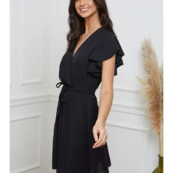 Jurk "Fallone" Zwart -Exporteren Mooie Look Winkel josefine jurk fallone zwart 2