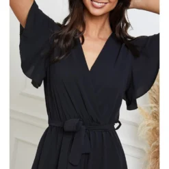 Jurk "Fallone" Zwart -Exporteren Mooie Look Winkel josefine jurk fallone zwart 4