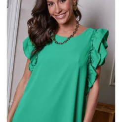 Jurk "Feggie" Groen -Exporteren Mooie Look Winkel josefine jurk feggie groen 3