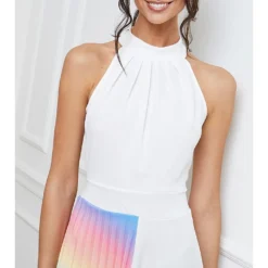 Jurk "Laure" Wit/meerkleurig -Exporteren Mooie Look Winkel josefine jurk laure wit meerkleurig 3