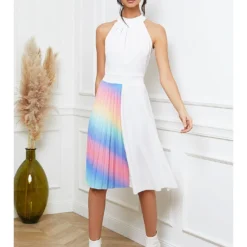 Jurk "Laure" Wit/meerkleurig -Exporteren Mooie Look Winkel josefine jurk laure wit meerkleurig 4