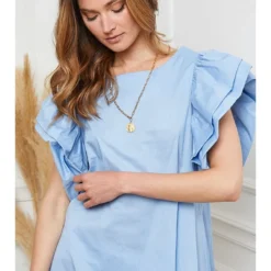 Jurk "Loulou" Lichtblauw -Exporteren Mooie Look Winkel josefine jurk loulou lichtblauw 4