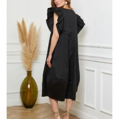 Jurk "Loulou" Zwart -Exporteren Mooie Look Winkel josefine jurk loulou zwart 3