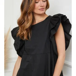 Jurk "Loulou" Zwart -Exporteren Mooie Look Winkel josefine jurk loulou zwart 4