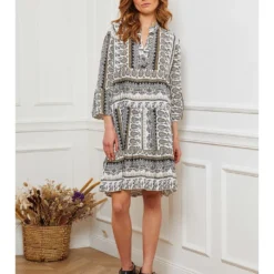 Jurk "Pact" Zwart -Exporteren Mooie Look Winkel josefine jurk pact zwart 4